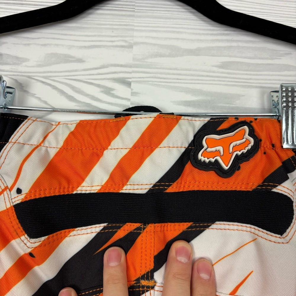 FOX RACING 180 YOUTH KIDS MOTOCROSS PANTS ORANGE BLACK SIZE 24 (AGE 8) - Picture 10 of 13